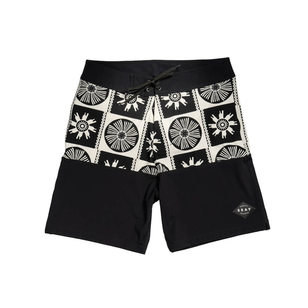 Bañador SEAY Blanco y Negro con símbolos