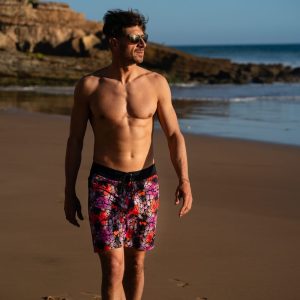 SEAY Boardshort Black Zebra &amp; Giraffe